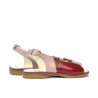Sandale copii mici 58c lac bordo+bej sidef