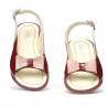 Sandale copii mici 58c lac bordo+bej sidef