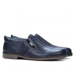 Pantofi casual barbati 7200p indigo perforat