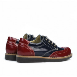 Pantofi copii 154 lac visiniu combinat