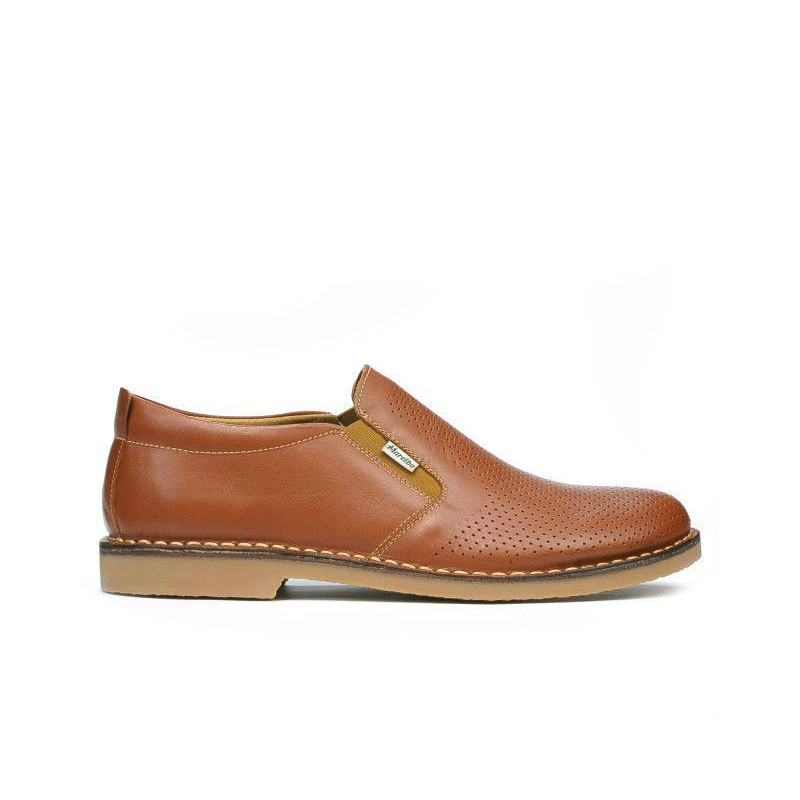 Pantofi casual barbati (marimi mari) 7200mp maro perforat