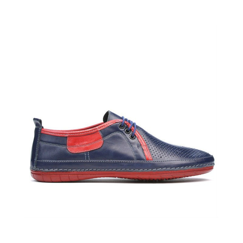 Mocasini barbati 865 indigo+rosu