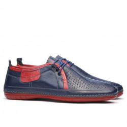 Mocasini barbati 865 indigo+rosu