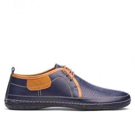 Mocasini barbati 865 indigo+maro