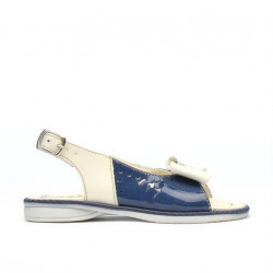 Sandale copii mici 58c lac indigo+bej
