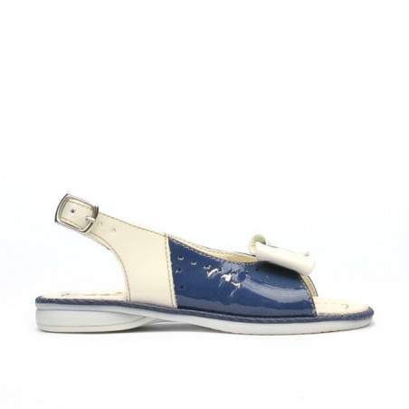Sandale copii mici 58c lac indigo+bej