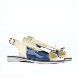 Sandale copii mici 58c lac indigo+bej