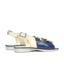 Sandale copii mici 58c lac indigo+bej