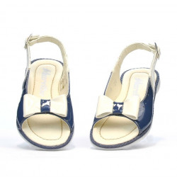 Sandale copii mici 58c lac indigo+bej