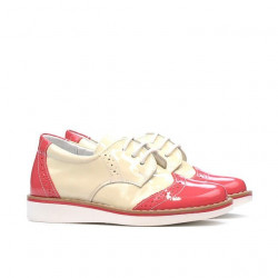 Pantofi copii mici 60c lac roz+bej