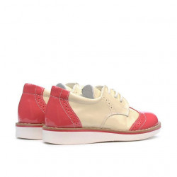Pantofi copii mici 60c lac roz+bej