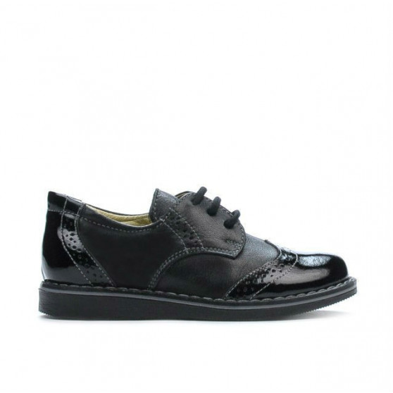 Pantofi copii mici 60c lac negru combinat Pantofi copii mici 60c lac negru combinat
