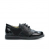 Pantofi copii mici 60c lac negru combinat