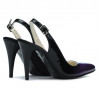 Sandale dama 1249 lac mov+negru