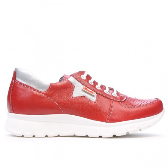 Pantofi sport dama 680 rosu combinat