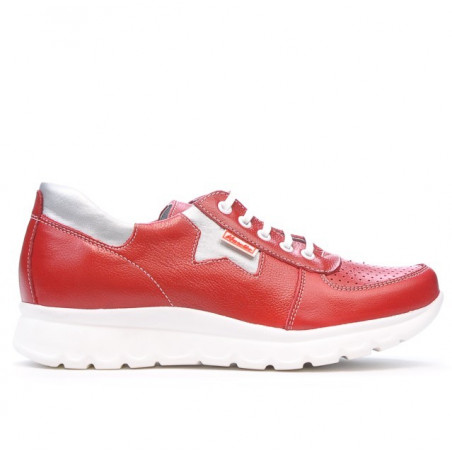 Pantofi sport dama 680 rosu combinat