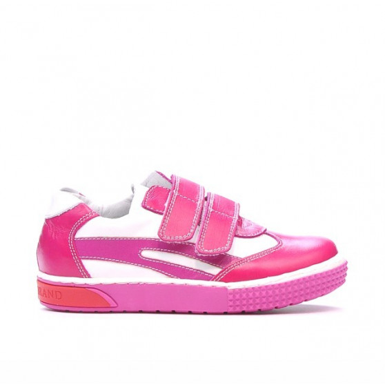 Pantofi copii mici 16-1c roz+alb Pantofi copii mici 16-1c roz+alb