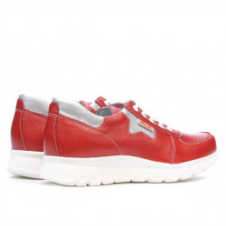Pantofi sport dama 680 rosu combinat