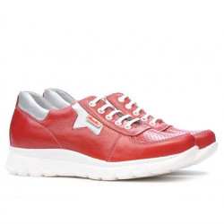 Pantofi sport dama 680 rosu combinat