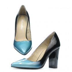 Pantofi eleganti dama 1261 lac bleu+negru