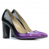 Pantofi eleganti dama 1261 lac mov+negru