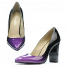 Pantofi eleganti dama 1261 lac mov+negru