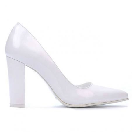 Pantofi eleganti dama 1261 lac alb