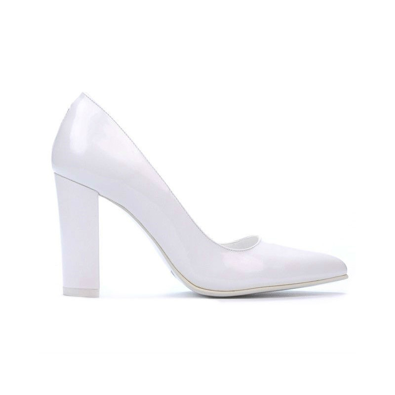 Pantofi eleganti dama 1261 lac alb
