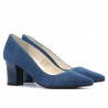 Pantofi eleganti dama 1253 turcoaz antilopa
