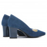 Pantofi eleganti dama 1253 turcoaz antilopa