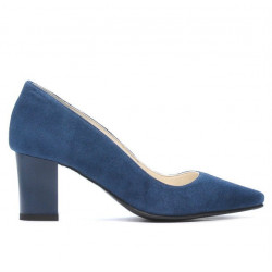 Pantofi eleganti dama 1253 turcoaz antilopa