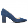 Pantofi eleganti dama 1253 turcoaz antilopa