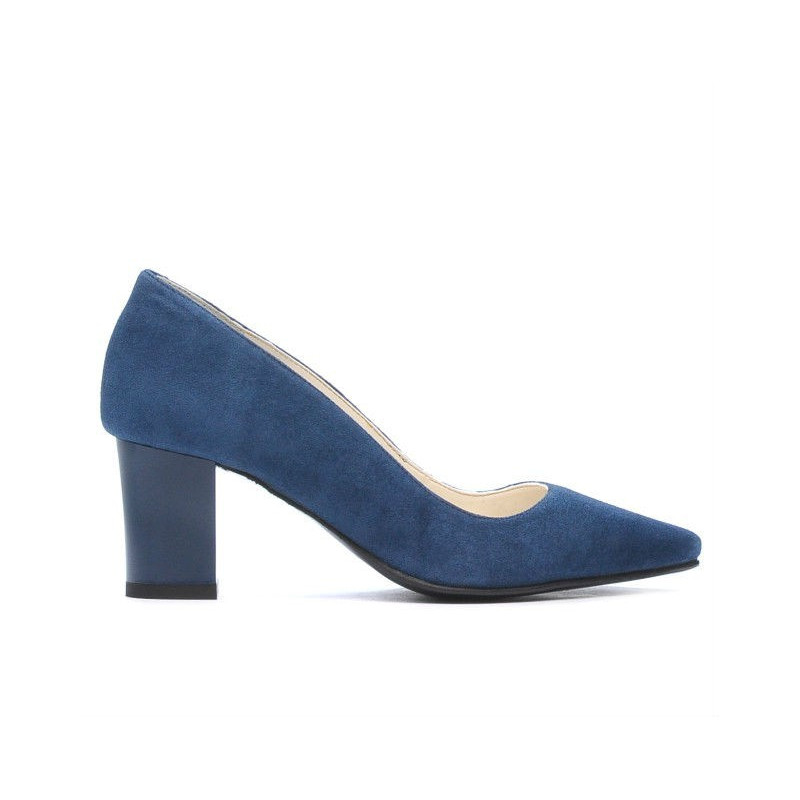 Pantofi eleganti dama 1253 turcoaz antilopa
