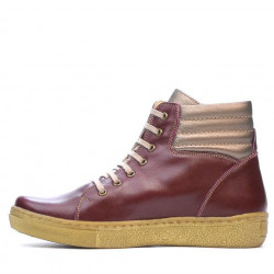 Ghete dama 3310 bordo combinat