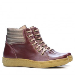 Ghete dama 3310 bordo combinat