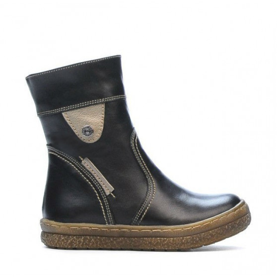 Kisgyerek bakancs 34c fekete+réz