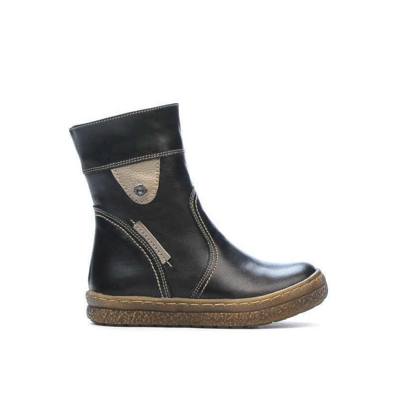 Kisgyerek bakancs 34c fekete+réz