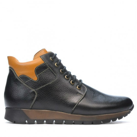 Ghete barbati 495 negru+maro Ghete barbati 495 negru+maro