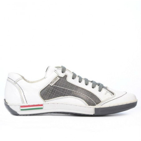 Pantofi sport adolescenti 307 crep alb+gri