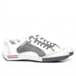 Pantofi sport adolescenti 307 crep alb+gri