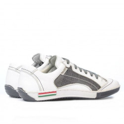 Pantofi sport adolescenti 307 crep alb+gri