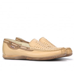Mocasini 719p bej perforat