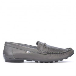 Mocasini barbati 737p gri perforat