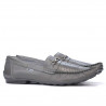 Mocasini barbati 737p gri perforat