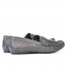 Mocasini barbati 737p gri perforat