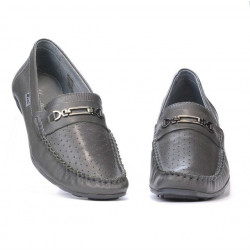 Mocasini barbati 737p gri perforat