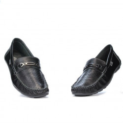 Mocasini barbati 737p negru perforat