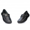Mocasini barbati 737p negru perforat