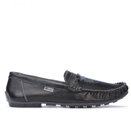Mocasini barbati 737p negru perforat