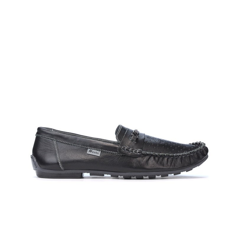 Mocasini barbati 737p negru perforat